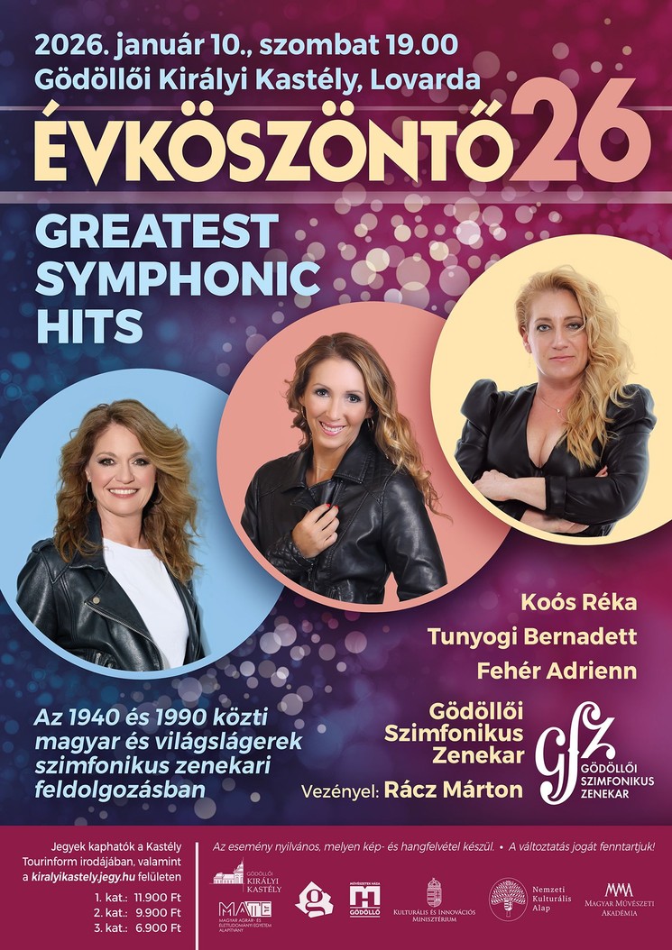 Újévi koncert Gödöllő 2026. A Gödöllői Szimfonikus Zenekar évköszöntő koncertje