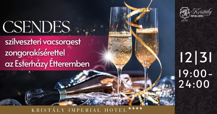 Szilveszteri vacsora Tata 2025. Csendes szilveszteri büféasztalos vacsora zongorakísérettel az Esterházy Étteremben