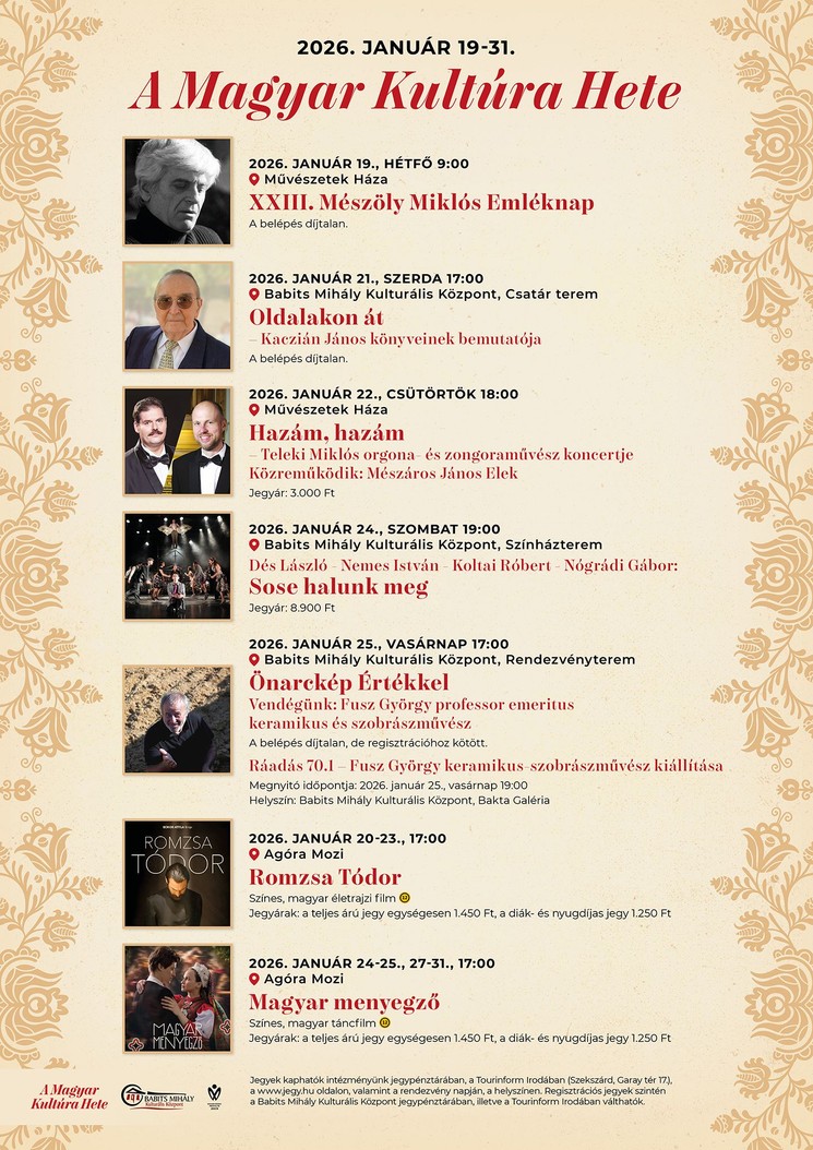 Magyar Kultúra Hete Szekszárd 2026
