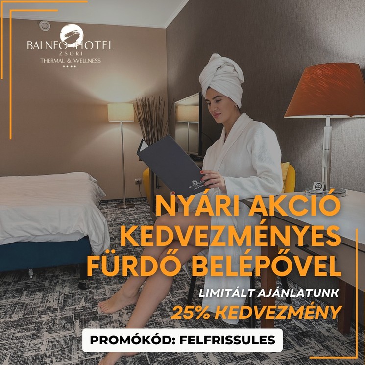 Akciós belföldi nyaralás 2025. nyári felfrissülés 25% kedvezménnyel, kedvezményes fürdőbelépővel Mezőkövesden