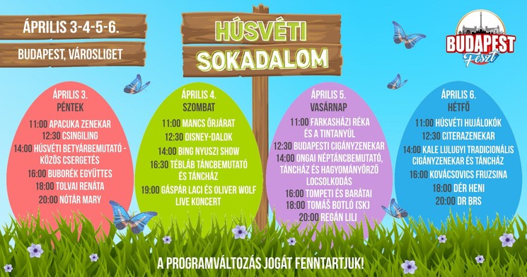 Húsvéti Sokadalom Budapesten a Városligetben 2026
