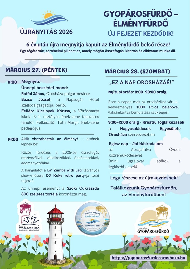 Gyopárosfürdő programok 2026 - testet-lelket feltöltő fürdő, wellness és kikapcsolódási ajánlatok