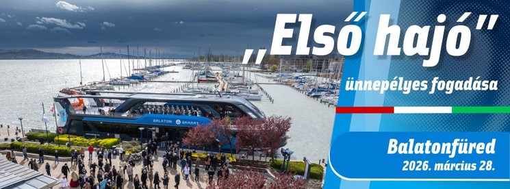 Első hajó fogadása Balatonfüred 2026
