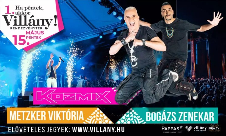 Ha péntek, akkor Villány 2026 – szabadtéri koncertek, bor- és gasztroélmények egy helyen