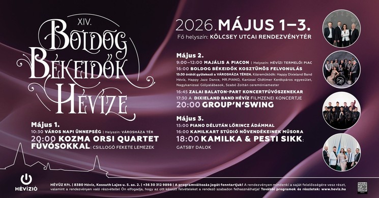 Hévízi programok 2026 - Események és rendezvények Hévízen