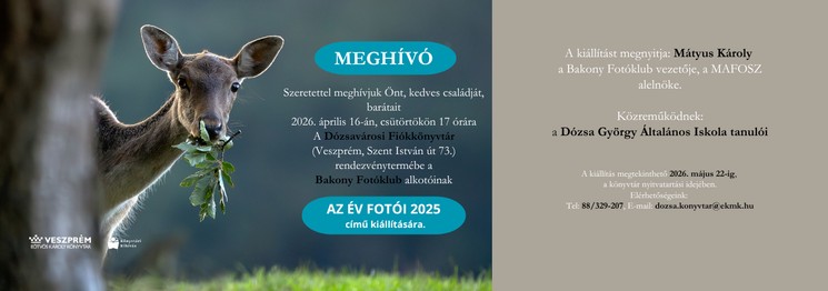 Eötvös Károly Könyvtár kiállítások 2026 Veszprém 