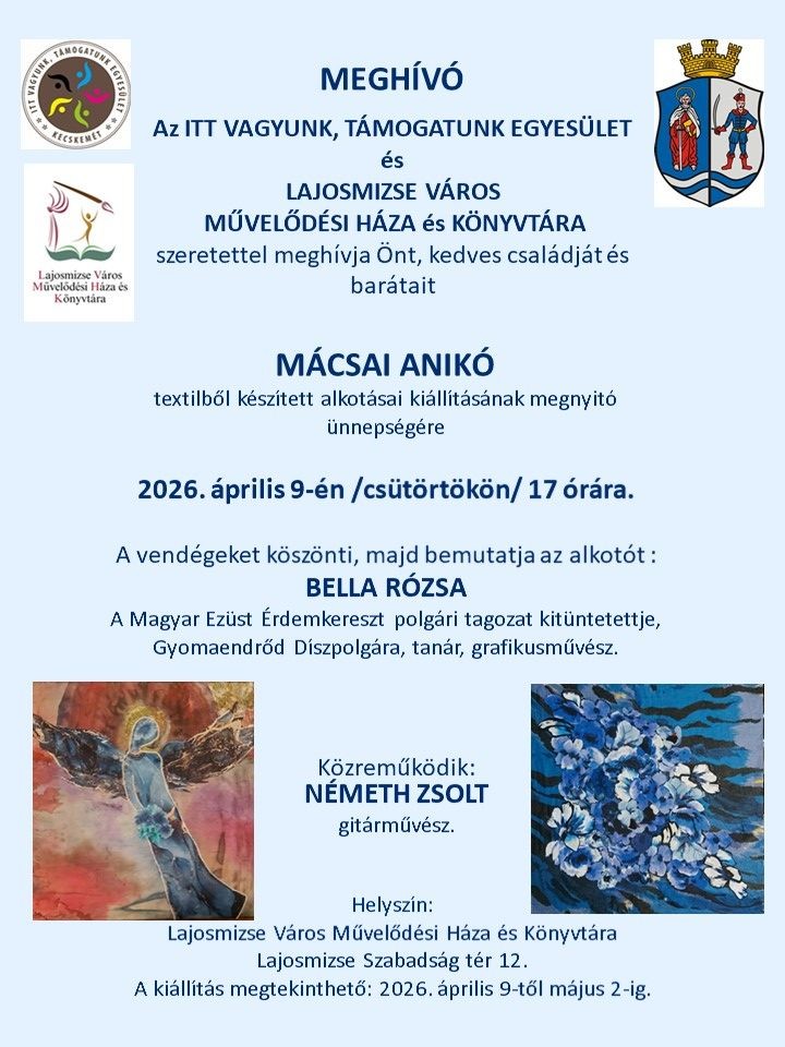 Lajosmizsei kiállítások 2026