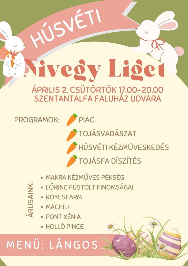 Piac Szentantalfa 2026 - Helyi termelői és kézműves piac