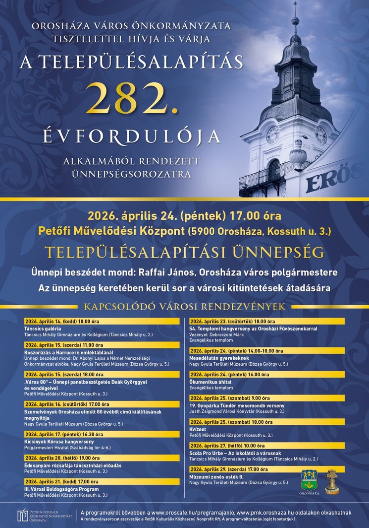 Városnap Orosháza 2026