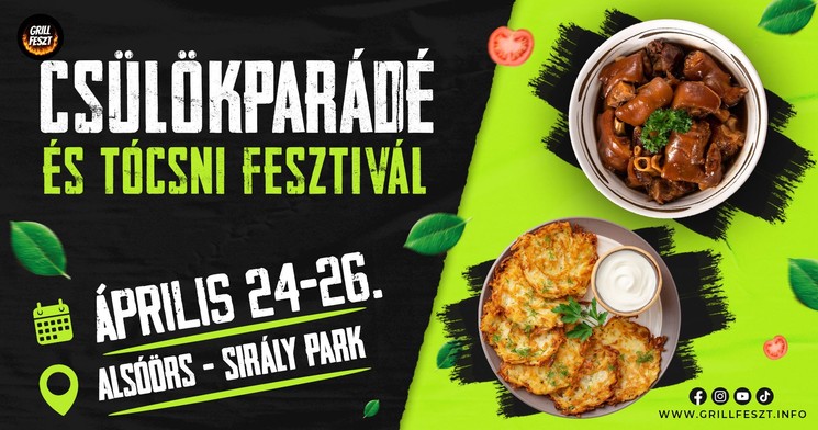 Tócsni Fesztivál Alsóörs 2026 - Csülökparádé és Tócsni Fesztivál a Sirály Parkban