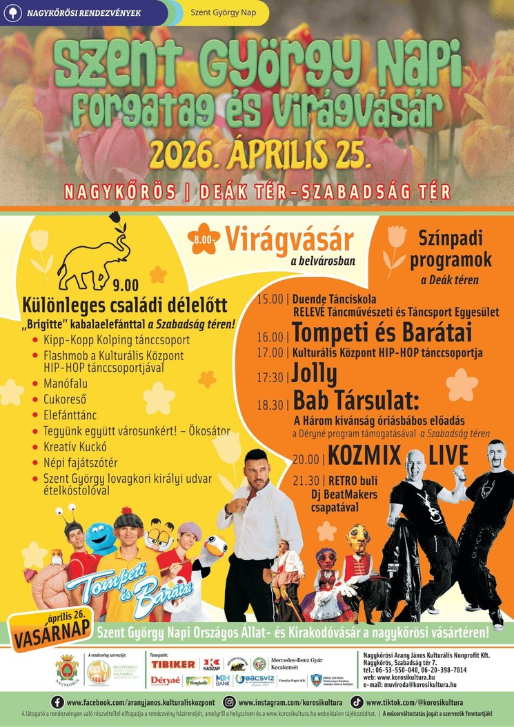 Szent György-napi Forgatag és Virágvásár Nagykőrös 2026