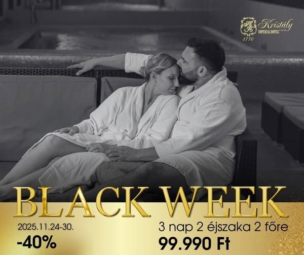 Black Week Tatán, wellness pihenés 40% kedvezménnyel a Kristály Imperial Hotelben