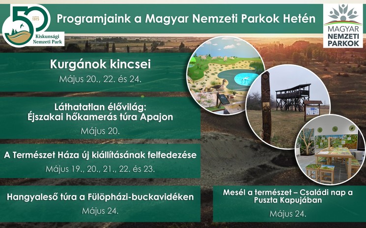Magyar Nemzeti Parkok Hete programok 2025 Kiskunsági Nemzeti Park 