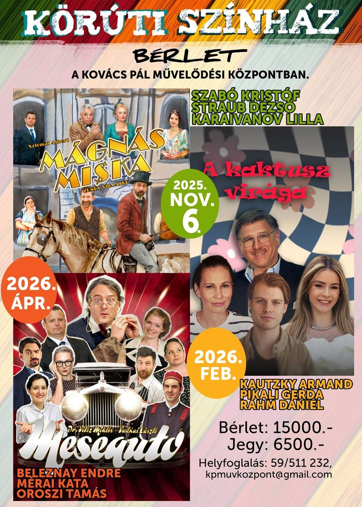Tiszafüred színházi előadás 2025 / 2026