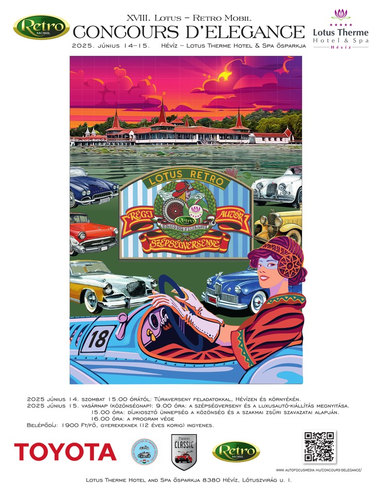 Lotus Retro Mobil Concours d`Elegance 2025 Hévíz. Veterán autók szépségversenye és luxusautó kiállítás 