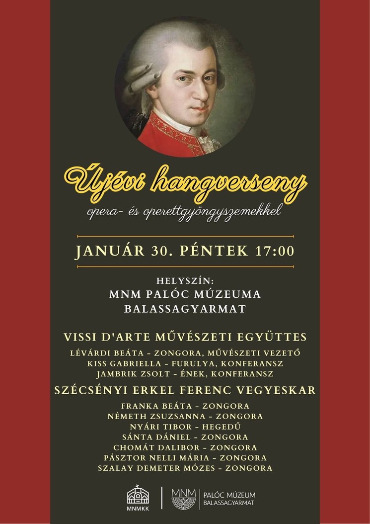 Balassagyarmat koncert 2026. Újévi hangverseny a Palóc Múzeumban