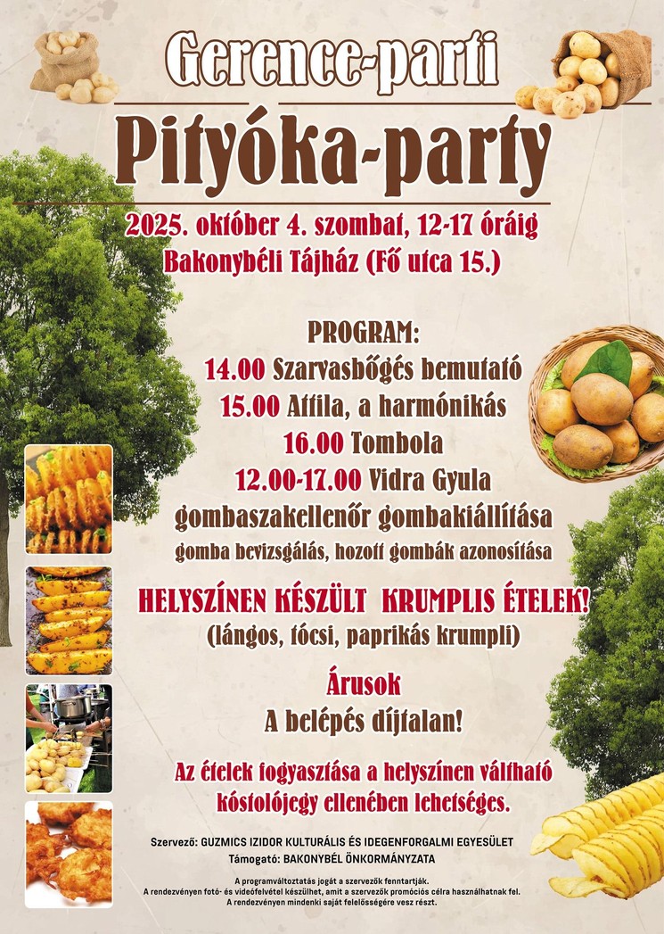 Bakonybél Pityóka Party 2025. Gerence-parti Pityóka Party