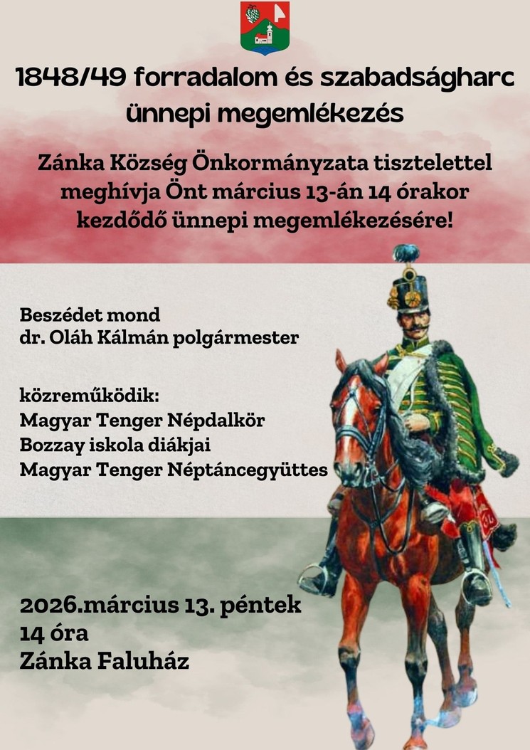 2026. március 15. Zánka, Ünnepi megemlékezés