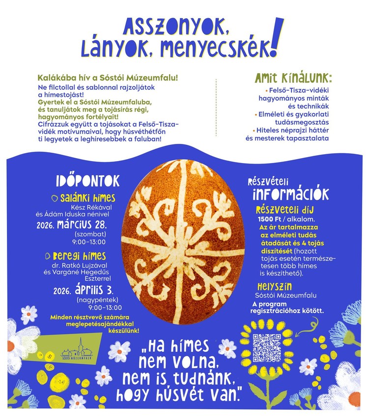 Húsvéti tojásfestés 2026 - Tojásírás a Sóstói Múzeumfaluban