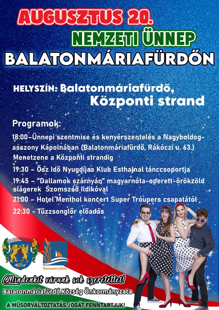 2025. augusztus 20. Balatonmáriafürdő, Szent István-napi ünnepség