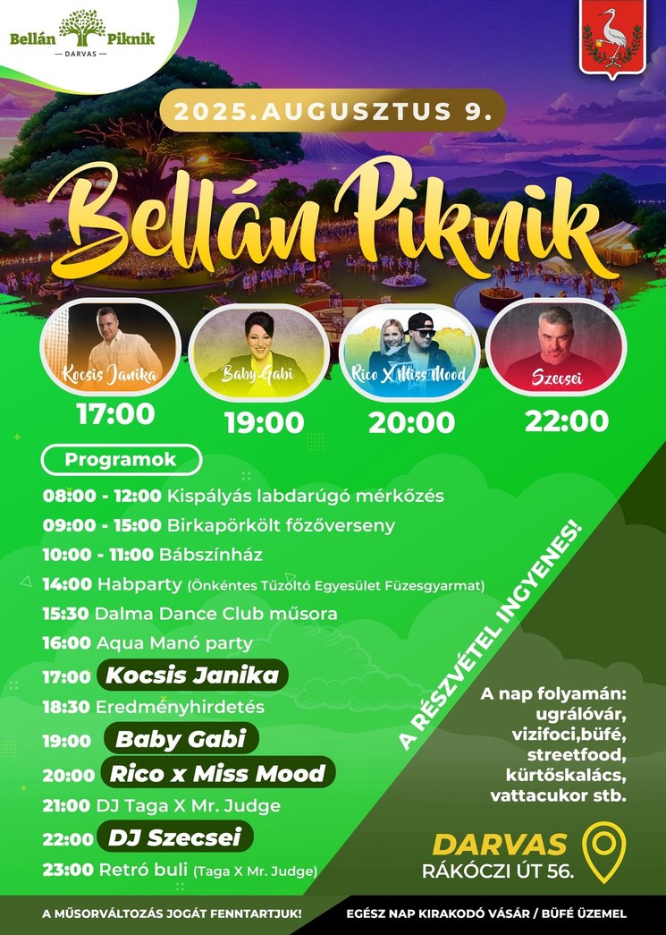 Darvas Falunap 2025. Bellán Piknik