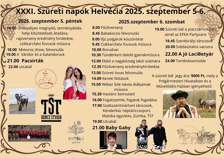 Helvéciai Szüreti Mulatság 2025