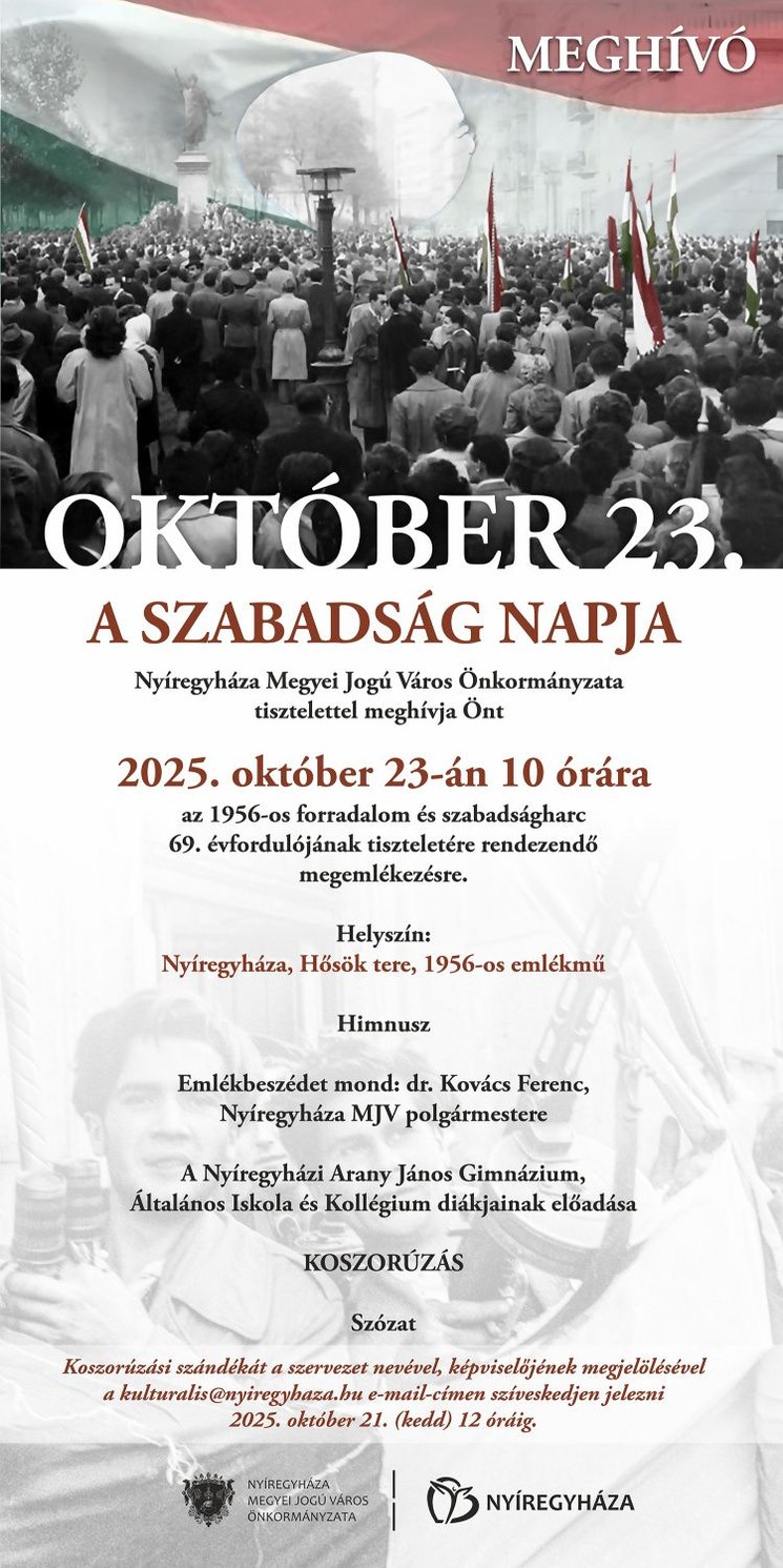 2025. október 23. Nyíregyháza. A szabadság napja