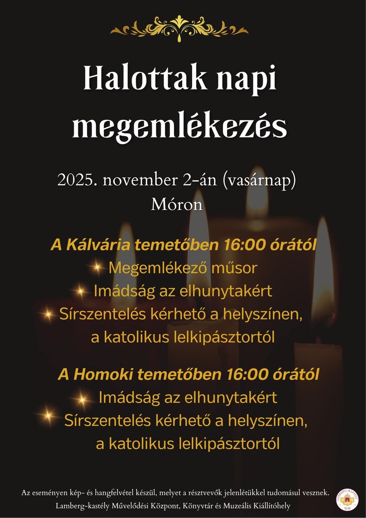 Városi ünnepség Mór 2025. Megemlékezések az 1956-os forradalom és szabadságharc és a halottak napja alkalmából