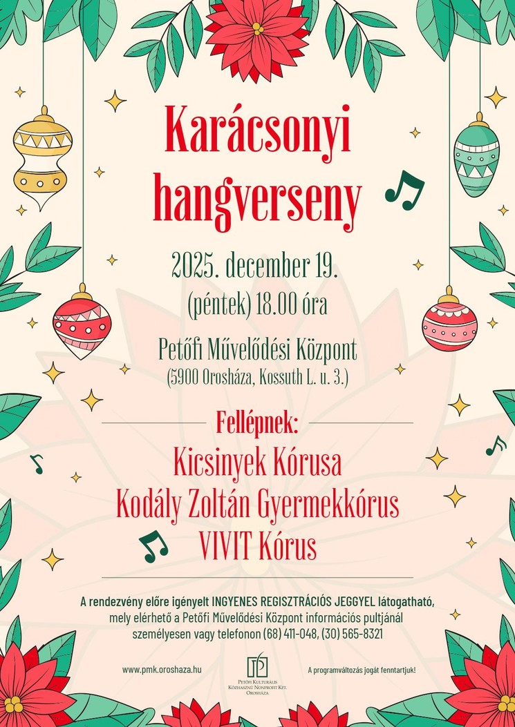 Karácsonyi koncert Orosháza 2025