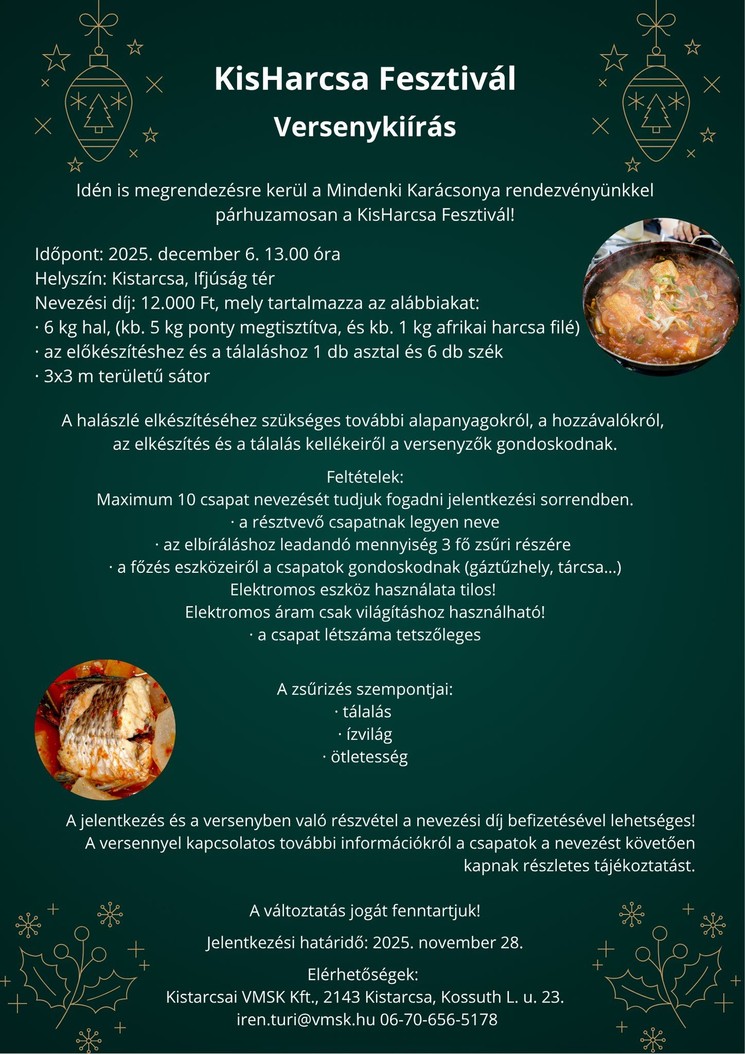 Karácsony Kistarcsa 2025. Mindenki Karácsonya