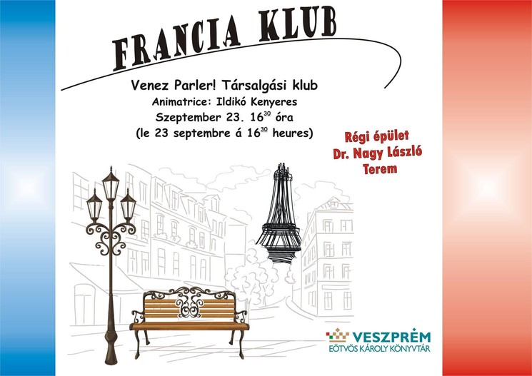 Francia társalgási klub 2025 Veszprém, Eötvös Károly Könyvtár