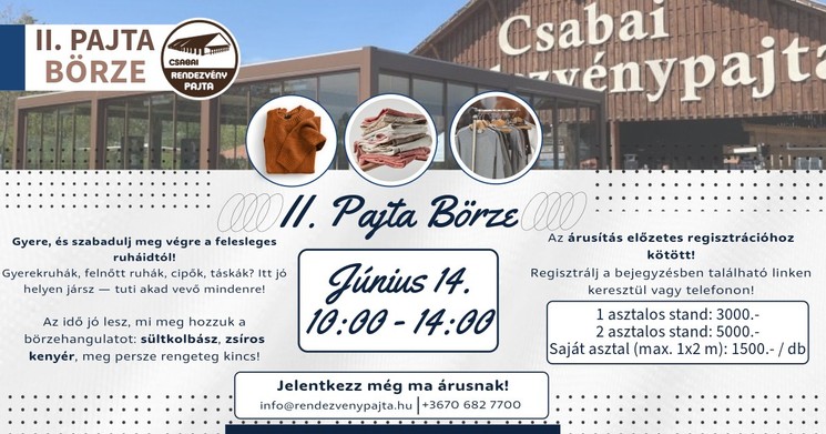 Csabai Rendezvénypajta programok 2025 Békéscsaba