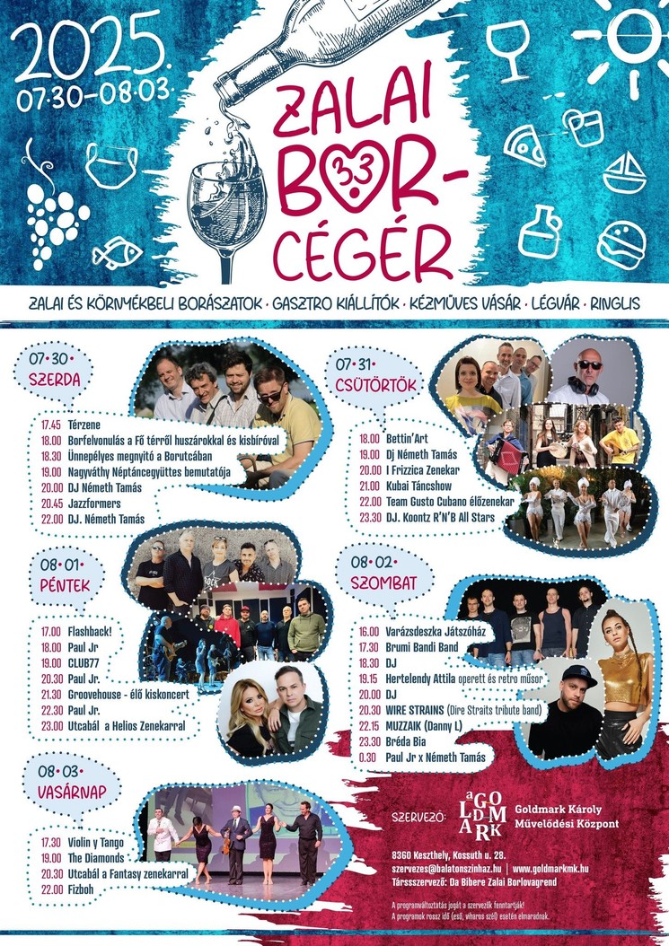 Keszthelyi Borfesztivál 2025. Zalai Borcégér - Keszthelyi Borünnep