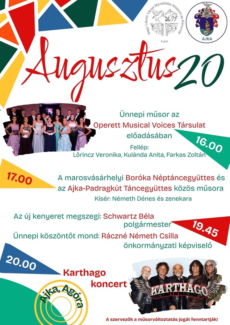 2025. Augusztus 20. Ajka. Szent István-napi ünnepi programok az Agórán