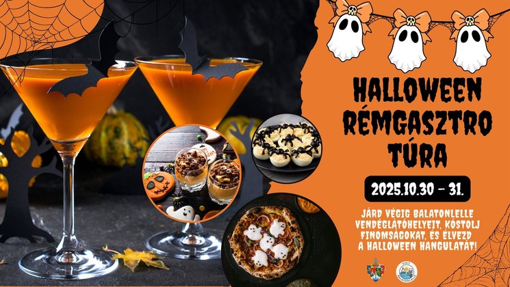 Balatoni gasztrotúra 2025 Balatonlelle. Halloween RémGasztro borzongatóan finom kaland  