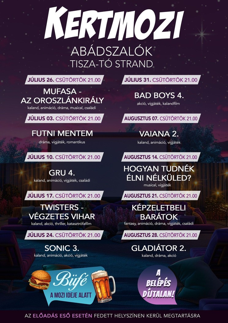 Kertmozi Abádszalók 2025