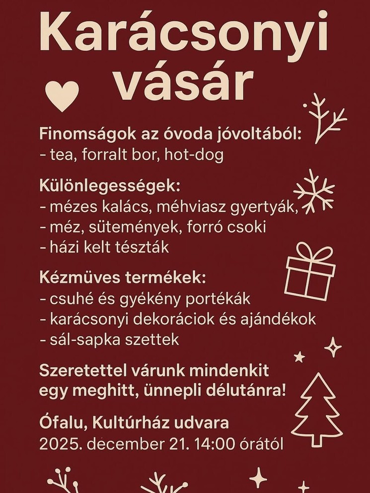 Ófalu programok 2025. Események, rendezvények