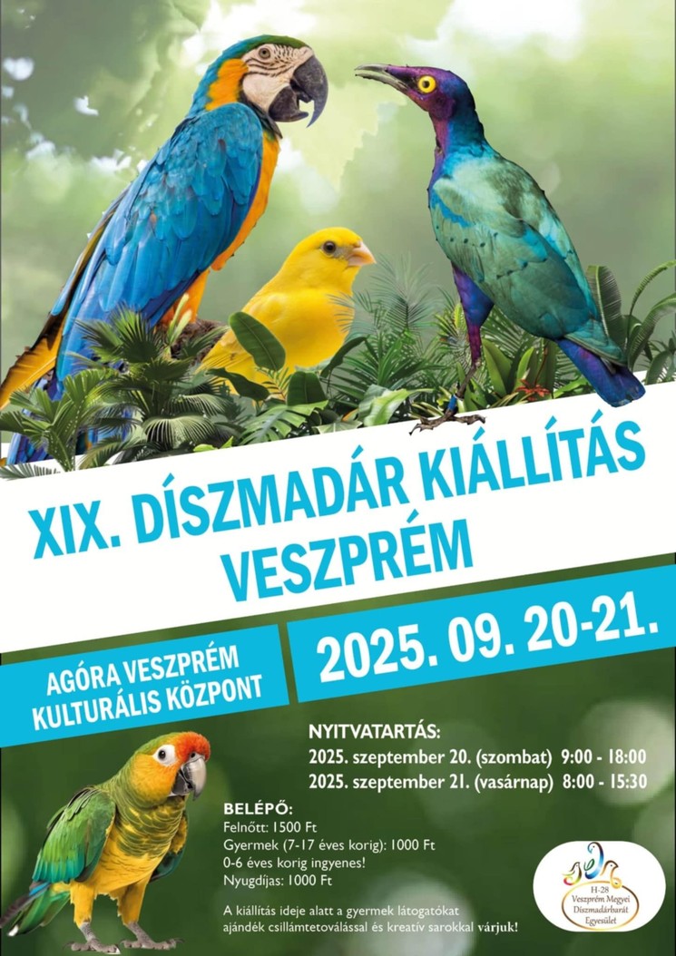 19. Díszmadár Kiállítás Veszprém 2025