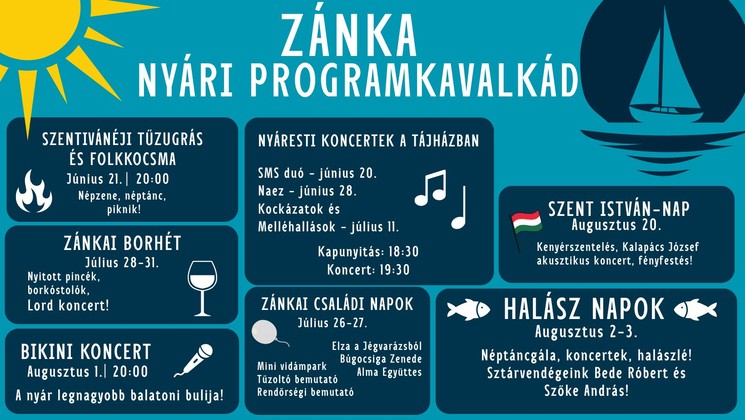 Zánkai nyári programok 2025