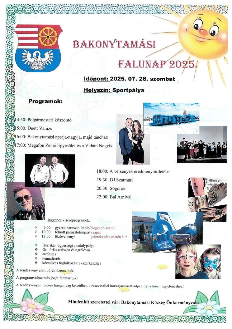 Bakonytamási falunap 2025