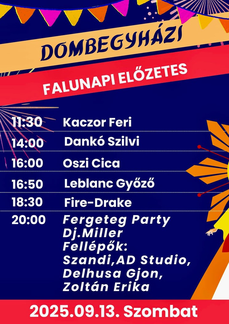 Falunap Dombegyház 2025