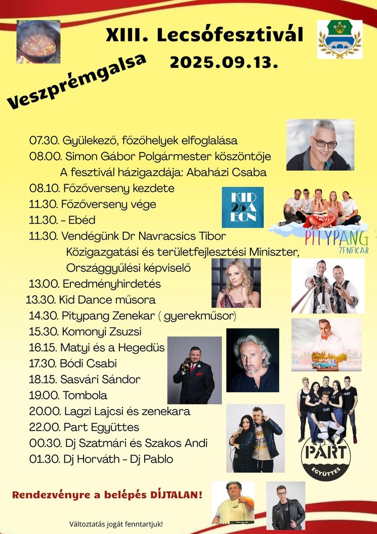 Lecsófesztivál Veszprémgalsa 2025