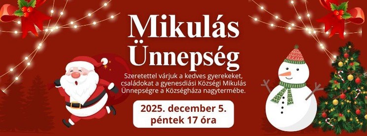Mikulás program Gyenesdiás 2025
