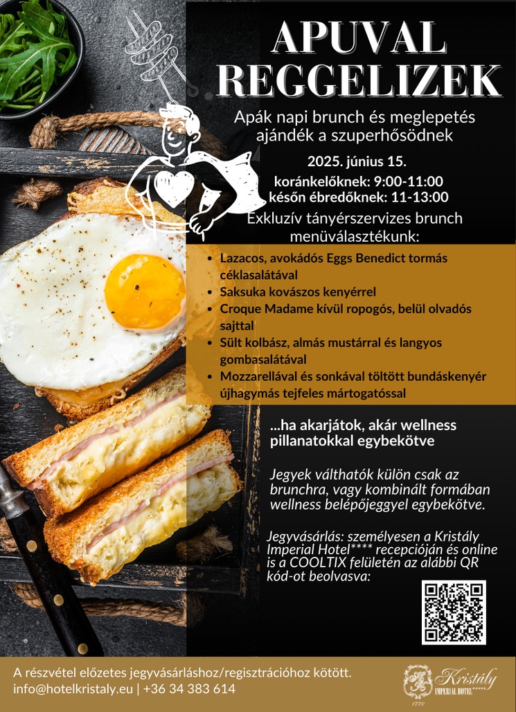Apák napi Brunch Tatán a Kristály Imperial Hotel Barokk díszudvarán