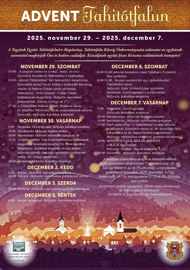 Advent Tahitótfalu 2025