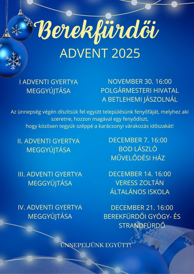 Advent Berekfürdő 2025