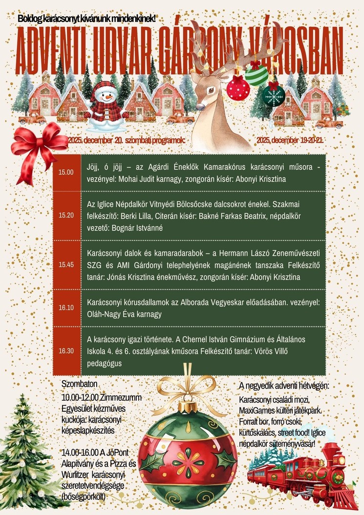 Advent Agárd 2025. Adventi udvar Gárdony városában