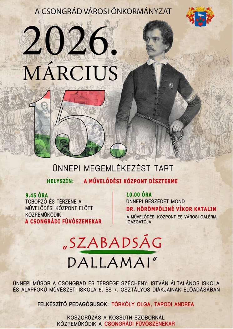 2026. március 15. Csongrád - Városi megemlékezés