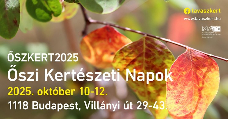 Őszi Kertészeti Napok 2025 Budapest.  Őszkert Szakkiállítás és Vásár