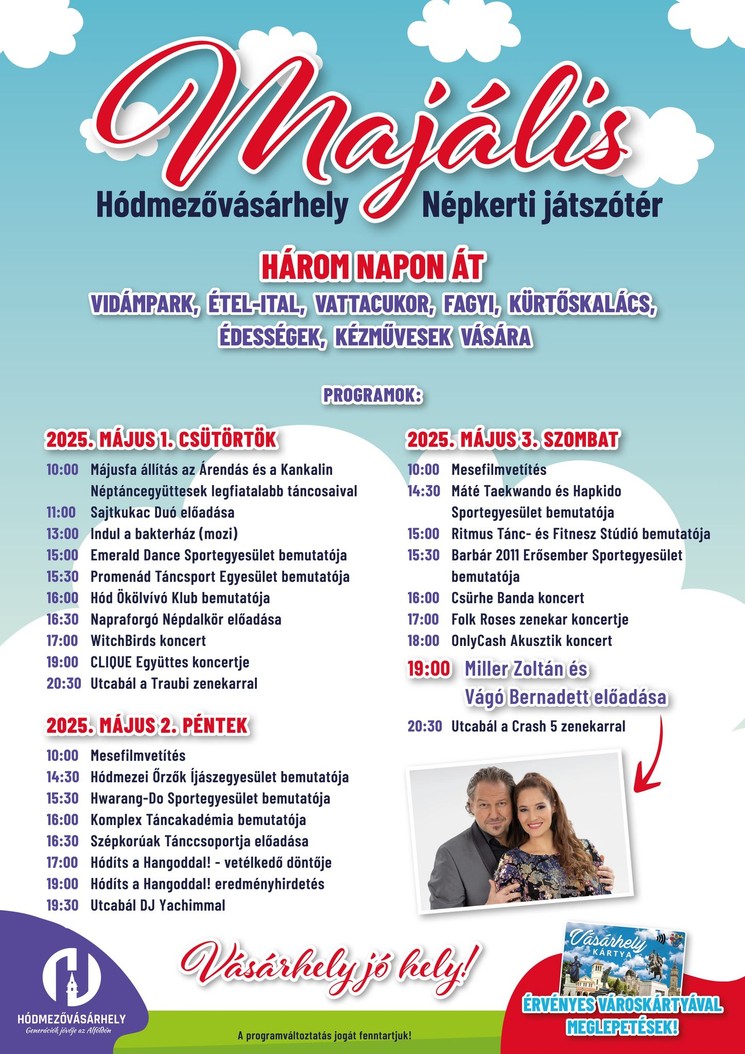 Majális Hódmezővásárhely 2025